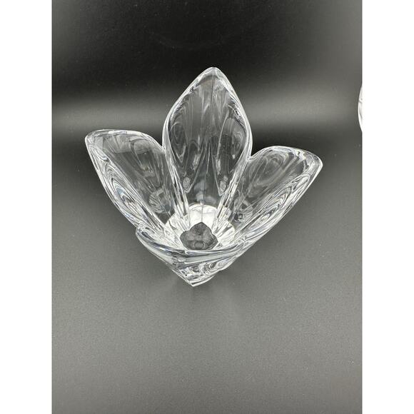 Orrefors Sweden Crystal Tulip/Lotus Crystal Vase 1989 5.75" Tall Signed - Picture 3 of 9